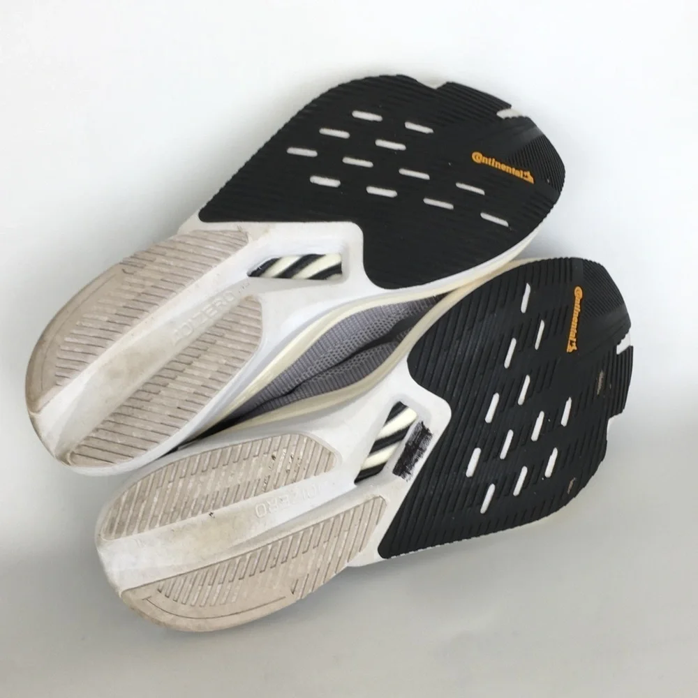 ADIDAS Adizero Boston 12 Running Shoes Gray White Size 7.5 Men's Athletic Gym